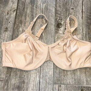 Wacoal 85814 Bodysuede Bra Beige Size 44C Ultra Full Coverage Seamless Underwire